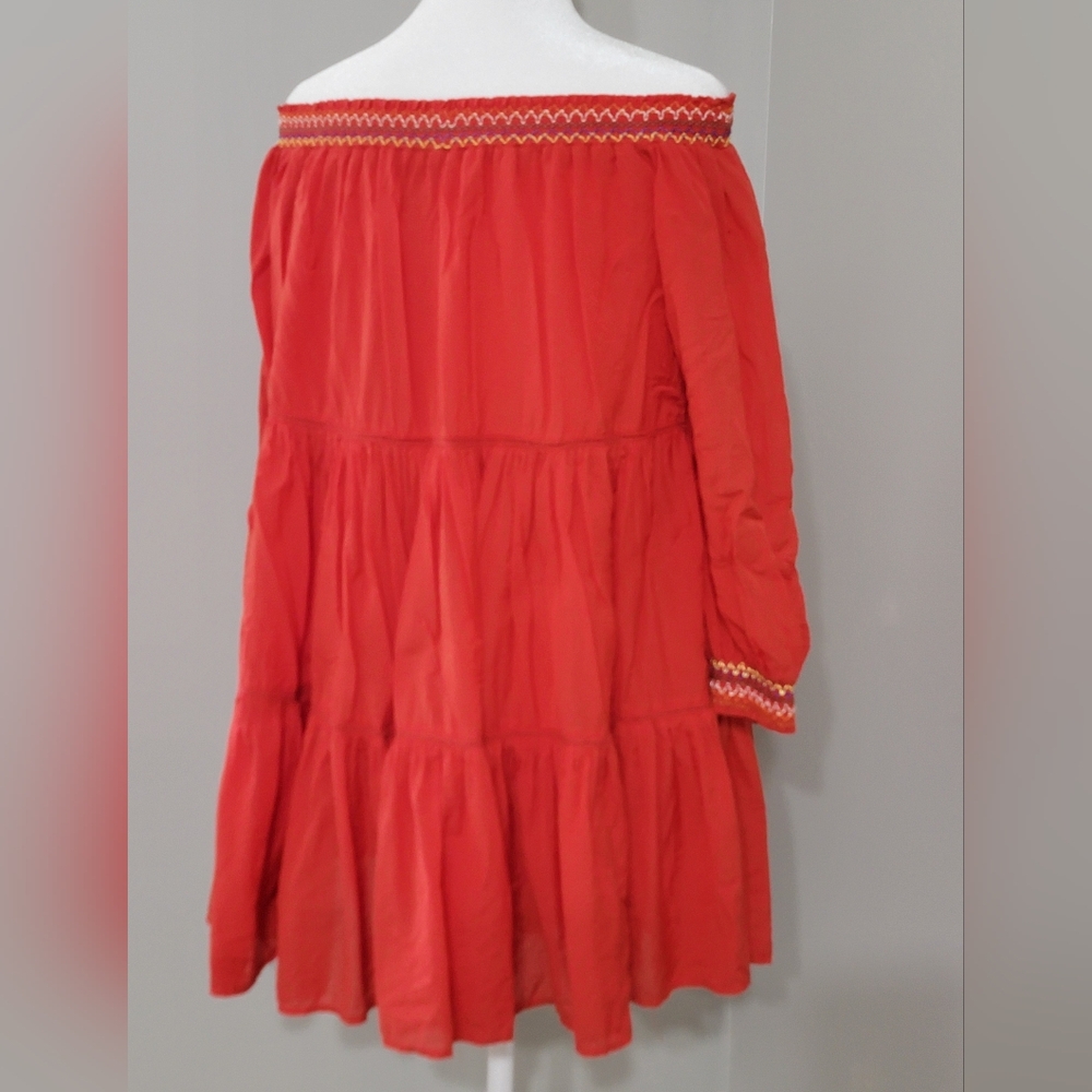 FREE PEOPLE Boho Sunbeams Mini Dress w/Embroidery Women's Size XS - Picture 3 of 11